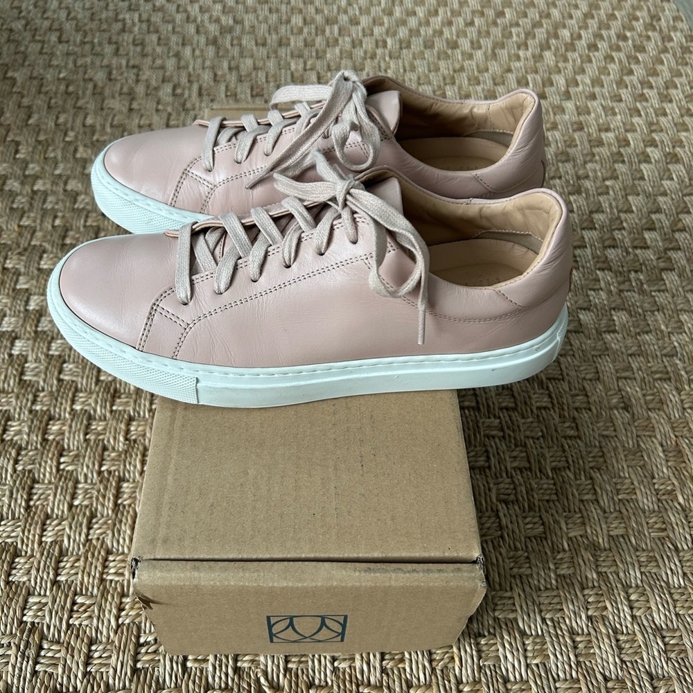 Margaux Blush Leather Sneakers
